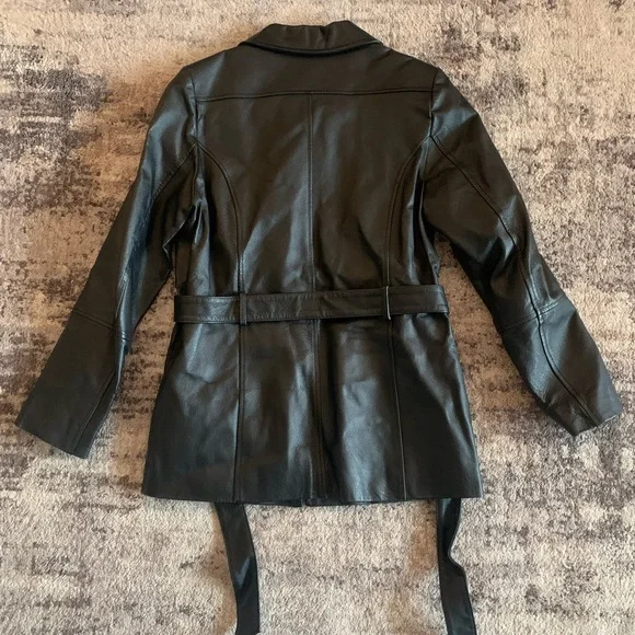 Croft & Barrow Black Leather Jacket - Picture 3 of 4